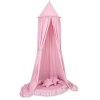 Set: Babyzimmer Betthimmel + Rüschennestchen + Kissen - rosa für Mädchen