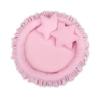 Set: Babyzimmer Betthimmel + Rüschennestchen + Kissen - rosa für Mädchen