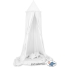 Set: Babyzimmer Betthimmel + Rüschennestchen + Kissen - weiß