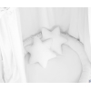Set: Babyzimmer Betthimmel + Rüschennestchen + Kissen - weiß