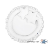 Set: Babyzimmer Betthimmel + Rüschennestchen + Kissen - weiß