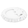 Set: Babyzimmer Betthimmel + Rüschennestchen + Kissen - weiß