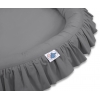 Stoffhimmel Baldachin mit Rüschennestchen - anthrazit Kinder Zimmer
