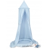 Betthimmel mit Rüschennestchen für Babyzimmer - blau