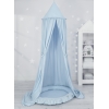 Betthimmel mit Rüschennestchen für Babyzimmer - blau