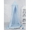 Betthimmel mit Rüschennestchen für Babyzimmer - blau