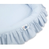 Betthimmel mit Rüschennestchen für Babyzimmer - blau