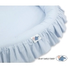 Betthimmel mit Rüschennestchen für Babyzimmer - blau