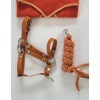 Halfter mit Anbindestrick aus Kordel für Hobbypferd A3 - ginger