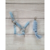Halfter mit Anbindestrick aus Kordel für Hobby Horse A3 - hellblau