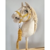 Halfter mit Anbindestrick aus Kordel für Steckenpferd A3 - honey yellow