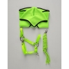 Halfter mit Anbindestrick aus Kordel A3 -neon-green