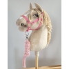 Halfter mit Anbindestrick aus Kordel für Hobby Horse A3 - rosa