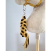 Set  für Hobby Horse: Die Halfter A3 mit schwarzer Pelz + Halfter aus Kordel - schwarz-honey yellow