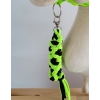 Halfter mit schwarzer Pelz mit Anbindestrick - neon-green/ schwarz A3
