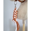 Set  für Hobby Horse: Die Halfter A3 mit weißem Pelz + Halfter aus Kordel -Weiß -ginger