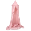 Set: Kinderzimmer Betthimmel + Rüschennestchen + Kissen - altrosa