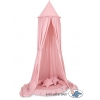 Set: Kinderzimmer Betthimmel + Rüschennestchen + Kissen - altrosa