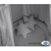 Set: Kinderzimmer Betthimmel + Rüschennestchen + Kissen - anthrazit