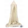 Set: Kinderzimmer Betthimmel + Rüschennestchen + Kissen - beige