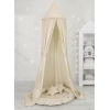 Set: Kinderzimmer Betthimmel + Rüschennestchen + Kissen - beige