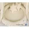 Set: Kinderzimmer Betthimmel + Rüschennestchen + Kissen - beige