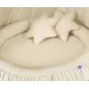 Set: Kinderzimmer Betthimmel + Rüschennestchen + Kissen - beige