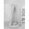 Set: Kinderzimmer Betthimmel + Rüschennestchen + Kissen - grau