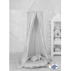 Set: Kinderzimmer Betthimmel + Rüschennestchen + Kissen - grau
