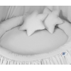Set: Kinderzimmer Betthimmel + Rüschennestchen + Kissen - grau
