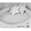 Set: Kinderzimmer Betthimmel + Rüschennestchen + Kissen - grau