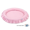 Set: Betthimmel für Mädchen Kinderzimmer + Rüschennestchen - rosa