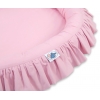 Set: Betthimmel für Mädchen Kinderzimmer + Rüschennestchen - rosa