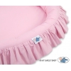 Set: Betthimmel für Mädchen Kinderzimmer + Rüschennestchen - rosa