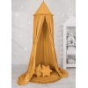 Set: Kinderzimmer Betthimmel + Spielmatte + Kissen - honiggelb