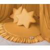Set: Kinderzimmer Betthimmel + Spielmatte + Kissen - honiggelb