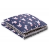 Set: Wendedecke doppelseitig + Kissen -  blaue Hasen