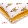 Set: Wendedecke doppelseitig + Kissen -  gelbe Zebras