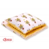 Set: Wendedecke doppelseitig + Kissen -  gelbe Zebras
