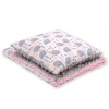 Set: Wendedecke doppelseitig + Kissen -  Igel grau