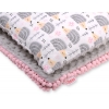 Set: Wendedecke doppelseitig + Kissen -  Igel grau