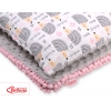 Set: Wendedecke doppelseitig + Kissen -  Igel grau