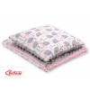 Set: Wendedecke doppelseitig + Kissen -  Igel grau