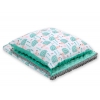 Set: Wendedecke doppelseitig + Kissen -  Igel minze