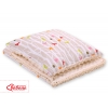 Set: Wendedecke doppelseitig + Kissen - Bäume beige