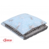 Set: Wendedecke doppelseitig + Kissen - blaue Hasen
