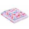 Set: Wendedecke doppelseitig + Kissen - Flamingo