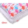 Set: Wendedecke doppelseitig + Kissen - Flamingo