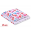 Set: Wendedecke doppelseitig + Kissen - Flamingo
