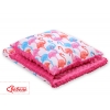 Set: Wendedecke doppelseitig + Kissen - Flamingo